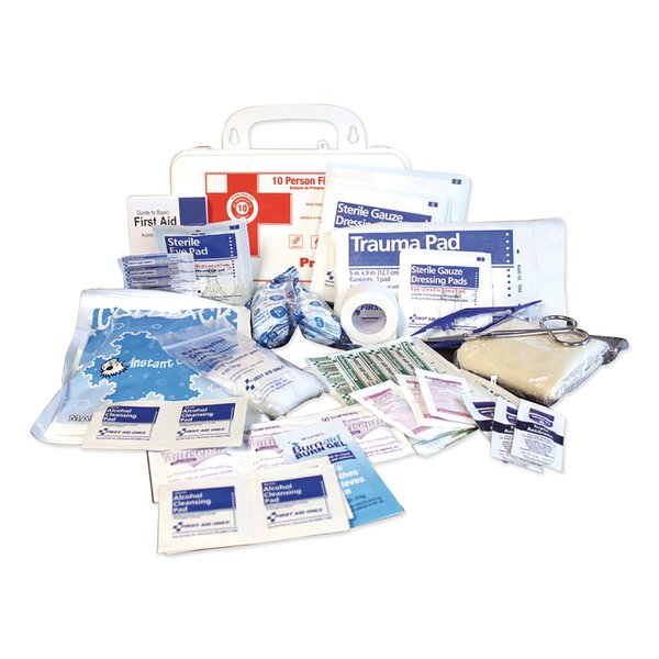 Impact Products 10-Person First Aid Kit, 62 Pieces, 8.5 x 5.5 x 3.25, Plastic Case 7317